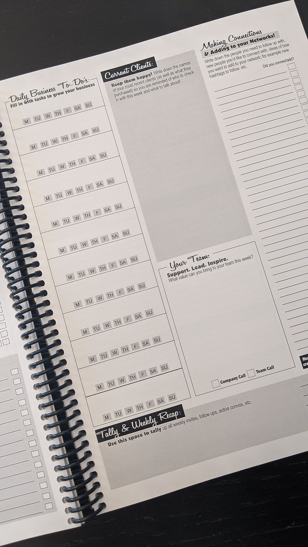 B&W Planner Kate Bullard Designs